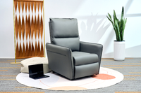 Elektrischer Schaukel- und Massagesessel mit Heizfunktion, Beinanhebung & Airbag - Grau