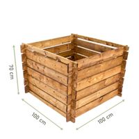 Komposter aus Holz, Gartenkomposter braun imprägniert