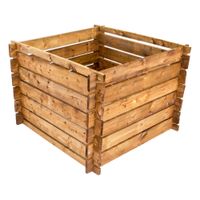 Komposter aus Holz, Gartenkomposter braun imprägniert