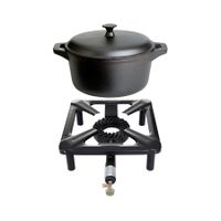 Hockerkocher Gusseisen Topf 2 Griffen 2,7 l - Camping Freizeit - Profiköche
