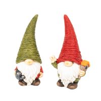 2er Set Wichtel 42,5 cm hoch, Dekofiguren aus Magnesia
