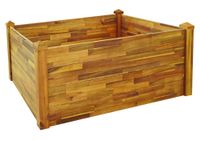 Pflanzkübel aus Akazienholz, ca. 118 x 78 x 34 cm - Braun 