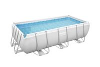 Power Steel™ Frame Pool-Set mit Filterpumpe 404 x 201 x 100 cm , lichtgrau, eckig