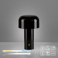 Akku- Tischleuchte AGNES, 1x LED-Board/1Watt/2700-5000Kelvin, IP20, Schwarz