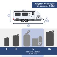Lemodo Wohnwagen Schutzhülle, L 610 x 250 x 220 cm