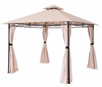 Pavillon Nicosia mit Stahl und Polyester ca. 295 x 295 x 272 cm in creme