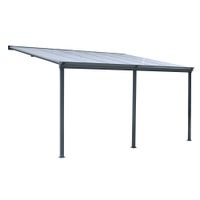 Terrassendach/Veranda, aus Polycarbonat  ca. 373 x 303 x 258 cm - Anthrazit