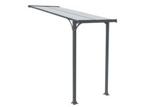 Haustür-Vordach ROBINSON S, mit Polycarbonatplatten ca.150 x 148 x 258 cm - Anthrazit