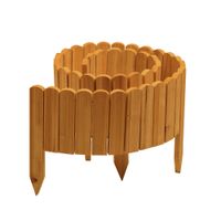 Rollzaun aus Holz, ca. 203 x 20 / 35 x 1,7cm - Rosenholz