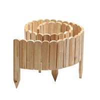 Rollzaun aus Holz, ca. 203 x 20 / 35 x 1,7cm - Natur