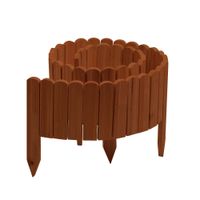 Rollzaun aus Holz, ca. 203 x 20 / 35 x 1,7cm - Braun