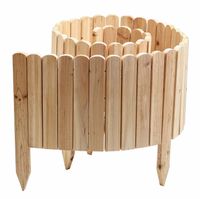 Rollzaun aus Holz, ca. 203 x 30 / 45 x 1,7cm - Natur