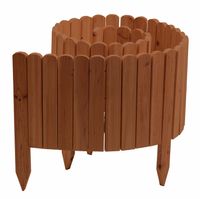 Rollzaun aus Holz, ca. 203 x 30 / 45 x 1,7cm - Braun