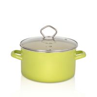 Emaillierter Fleischtopf Juist mit Glasdeckel, 16 cm