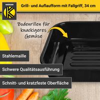Emaillierte Grill- und Auflaufform, 34 cm
