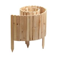 Rollzaun aus Holz, ca. 203 x 40 / 60 x 1,7cm - Natur