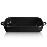 Emaillierte Vierkantpfanne schwarz, 40 cm
