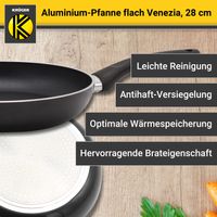 Aluminium Pfanne Venezia flach, 28 cm