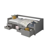 HOME-DELUXE Kinderbett COSMOS mit Schubladen - 90 x 200 cm Grau
