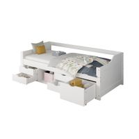 HOME DELUXE-Kinderbett COSMOS mit Schubladen - 90 x 200 cm Weiß