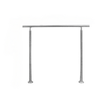 Treppengeländer Set - ca. 160x 106,5 cm, Edelstahl inkl. 2 Pfosten