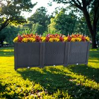 Pflanzkasten aus Polypropylen, ca. 120 x 40 x 43 cm - Schwarz