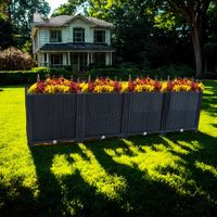 Pflanzkasten aus Polypropylen, ca. 160 x 40 x 43 cm - Schwarz