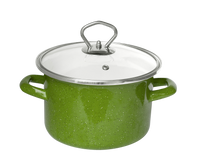 Fleischtopf mit Glasdeckel "Green Star" - Ø ca. 20 cm