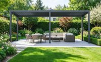 Alu Pergola mit beweglicher Entlüftung, ca. 300 x 588 x 230 cm - Anthrazit