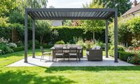 Alu Pergola mit beweglicher Entlüftung, ca. 300 x 390 x 230 cm - Anthrazit