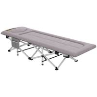 Feldbett, Faltbares Campingbett mit Aufbewahrungstasche Oxford, Grau