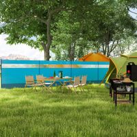 Camping Windschutz 4 Paneele Sichtschutz mit Sichtfenster Tragetasche
