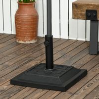 Schirmständer 12 kg, für Stangen Ø32, 38, 48 mm, wetterfest, Schwarz