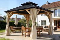 Pavillon Limassol ca. 360 x 298 x 275 cm - Anthrazit/Beige
