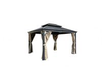 Pavillon "Sofia" aus Aluminium & Stahl ca. 365 x 300 x 282 cm - Anthrazit