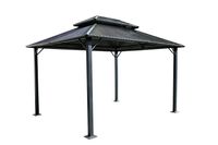 Pavillon „Sofia“ aus Stahl, ca. 365 x 298 x 275 cm - Anthrazit