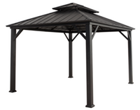 Pavillon „Sofia“ aus Stahl, ca. 365 x 298 x 275 cm - Anthrazit