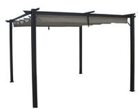 Pergola aus Aluminium ca. 295 x 295 x 225 cm - Anthrazit
