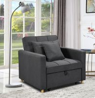 Sofabett inkl. Kissen, ca. 101 cm x 95 cm x 88 cm - Dunkelgrau