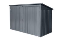 3er Mülltonnenbox mit aufklappbaren Dach mit Schloss, ca. 212 x 101 x 134 cm - Anthrazit