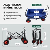 Lemodo Bollerwagen faltbar, blau