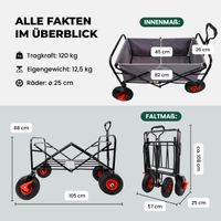 Lemodo Bollerwagen faltbar, grau