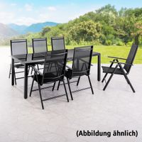 Aluminium-Sitzgruppe 7tlg. klappbar - Anthrazit