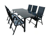 Aluminium-Sitzgruppe 7tlg. klappbar - Anthrazit