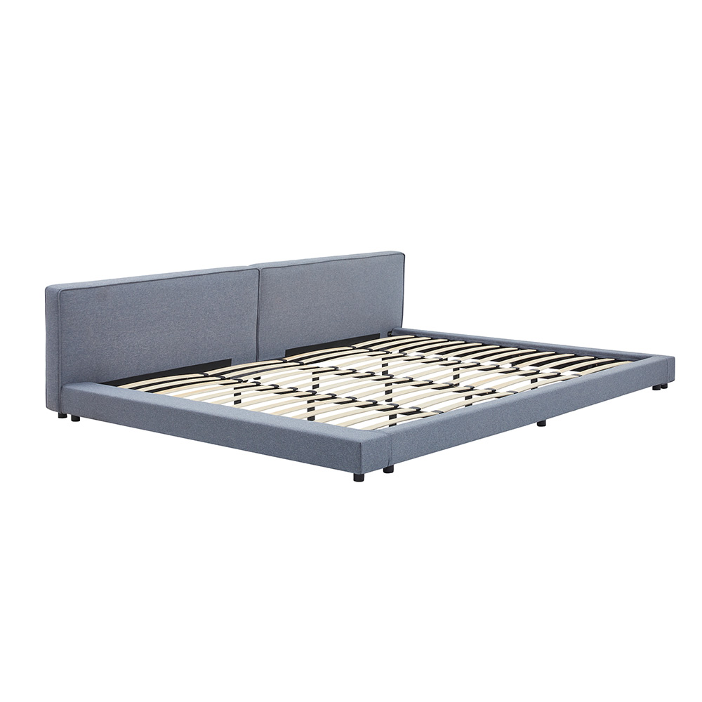 Bett mit Ablage galaxis Größe 270 x 200 cm Farbe Grau Bett Mit Matratze 180X200 - Home Deluxe