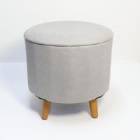 Sitzhocker mit Stauraum, ca. 40 x 40 x 40 cm – Grau