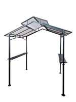 Grillpavillon aus Stahl, ca. 240 x 150 x 250 cm - Anthrazit