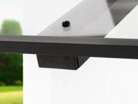 Pultvordach mit Polycarbonatplatte Dany aus Aluminium & PC, ca. 150 x 98 x 34,5 cm