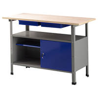 Werkbank mit 2 Schubladen / 1 Tür 120 x 60 x 85 cm