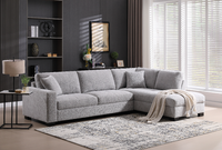 Ecksofa, ca. 308 x 207 x 91 cm - Hellgrau